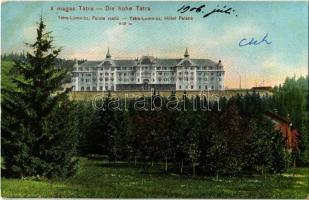 1906 Tátralomnic, Tatranská Lomnica (Tátra, Magas Tátra, Vysoké Tatry); Palota szálloda. Dr. Trenkler Co. 1906. Tát. 35. / Hotel Palace