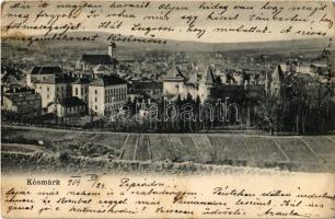 1904 Késmárk, Kezmarok; látkép, Thököly vár, kastély. Schmidt R. C. kiadása / castle (apró szakadás / tiny tear)