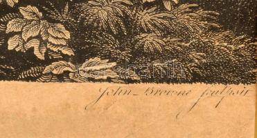 1775 Gaspar Poussin . John Browne: The sportsman. Vadász témájú metszet. Gyűrött. 45x29 cm paszpartu...