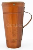 Kisméretű kubai dob, fa-bőr, d: 12,5 cm