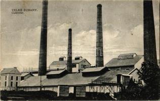 Nagysurány, Surany; Cukrovar / Cukorgyár / sugar factory (gyűrődés / crease)