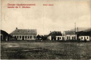 1913 Kápolnokmonostor, Copalnic-Manastur; Fő tér, Teodor és Bob üzlete. Kiadja Sztupár Elek / main square, shops