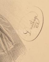 1858 Mathilde Marchesi (1821-1913) német operaénekesnő portréja. Dauthage litográfiája. / German sop...