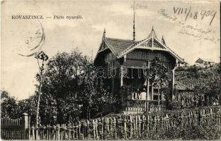 1909 Kovászi, Kovaszinc, Covasint; Páris nyaraló. Weisz Rudolf és Társa kiadása / villa (EK)