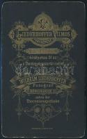 cca 1880-1900 Hölgy műtermi portréja, keményhátú fotó Liederhoffer Vilmos budapesti műterméből, 11×6...