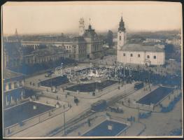 cca 1920-1940 Nagyvárad, Szent László tér, fotó kartonon, 17x23 cm