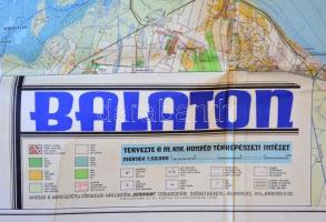 cca 1939 a Balaton térképe (két szelvény), 1:50000, M. Kir. Honvéd Térképészeti Intézet, két rész eg...