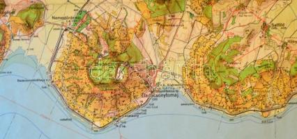 cca 1939 a Balaton térképe (két szelvény), 1:50000, M. Kir. Honvéd Térképészeti Intézet, két rész eg...