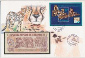 Mozambik 1983. 50M borítékban, alkalmi bélyeggel és bélyegzéssel T:I Mozambique 1983. 50 Meticais in envelope with stamps and cancellations C:UNC
