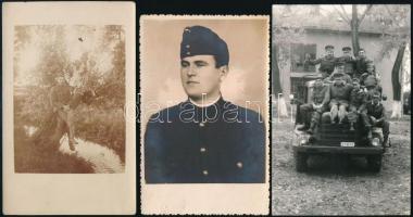 cca 1914-1971 Vegyes katonai fotó tétel, 14 db, 6×8 és 9×14 cm közötti méretekben