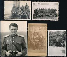 cca 1914-1971 Vegyes katonai fotó tétel, 14 db, 6×8 és 9×14 cm közötti méretekben