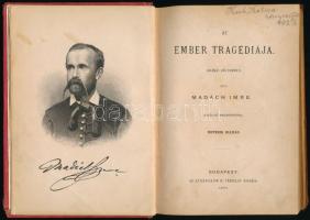 Madách Imre: Az ember tragédiája. Hetedik kiadás. Bp., 1884, Athenaeum. Kiadói aranyozott egészvászo...