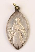 Ezüstözött "Regnum Marianum" medál, 4,5×2,5 cm
