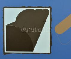 Deim Pál (1932-2016): Antagonizmus 1984. Színes szita ( fázisnyomat 2.), papír, jelzett, üvegezett k...