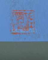 Deim Pál (1932-2016): Antagonizmus 1984. Színes szita ( fázisnyomat 2.), papír, jelzett, üvegezett k...