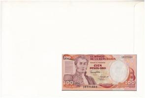 Kolumbia 1989. 100P borítékban, alkalmi bélyeggel és bélyegzéssel T:I
Kolumbia 1989. 100 Pesos in e...