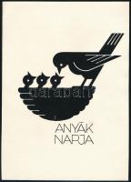Gönczi-Gebhardt Tibor (1902-1994): Anyák napja. Plakát terv.Tus, papír. Jelzett. 17x24 cm