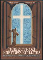 1938 Nemzetközi karitász kiállítás műsorfüzet Gebhardt és Márton grafikával, képekkel