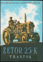 Gönczi-Gebhardt Tibor (1902-1994): Zetor traktor reklám, borító terv. Pasztell, papír. 15x21 cm