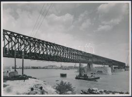 2 db vasúti híd fotója Seidner Zoltán pecséttel jelzett fényképe, 17x24 cm