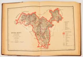 1880 Hátsek Ignác: A magyar szent korona országainak megyei térképei. Rajzolta: - -. Bp.,1880, Rautm...