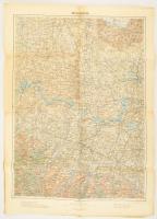 cca 1910 Lombardiát ábrázoló 5 db katonai térkép 47x62 cm