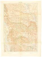 cca 1910 Erdélyt, Bukovinát, Kárpátalját ábrázoló 10 db katonai térkép 47x62 cm