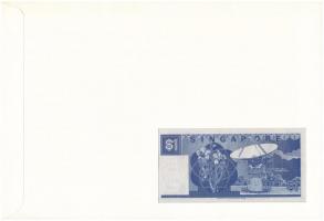 Szingapúr 1987. 1D borítékban, alkalmi bélyeggel és bélyegzéssel T:I Singapore 1987. 1 Dollar in env...