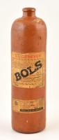 cca 1900 Amsterdam, Erven Lucas Bols gin kerámia palack, kopott, m: 29 cm