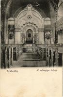 Szabadka, Subotica; a zsinagóga belseje. Kiadja Erdélyi D. és Társa / synagogue interior (apró lyukak / pinholes)