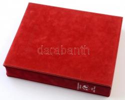 "Banknoten-Briefe aus aller Welt" érmés és bankjegyes boríték-tartó album, piros, bársonys...