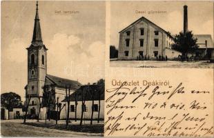 1914 Deáki, Diakovce; Református templom, gőzmalom / Calvinist church, steam mill