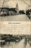 1913 Nemeskajal, Kajal; utca, templom / street, church