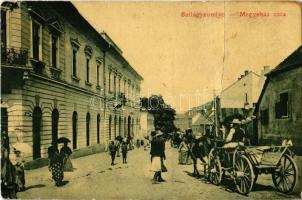 1916 Szilágysomlyó, Simleu Silvaniei; Megyeház utca. W. L. (?) 2310. H. Kiadja Heimlich K. / County Hall Street + "M. kir. 41. honvéd nehéz tüzérezred parancsnokság gazdasági hivatala" (fa)