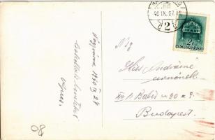 1940 Nagyvárad, Oradea; bevonulás, férfi horogkeresztes karszalaggal / entry of the Hungarian troops...