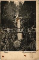 Tátra, Magas Tátra, Vysoké Tatry; Tarpataki óriás vízesés, fahíd / Obrovsky vodopád / waterfall, wooden bridge (fl)