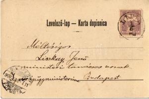 1900 Lipik, Marmorbäder, Curhotels, Trinkquelle / Márványfürdők, szállodák, gyógyforrás. Kiadja Wlas...
