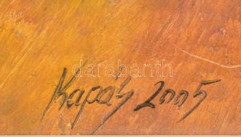 Kapás Tamás (1969-): Őszi színek. Olaj, farost, jelzett, keretben, 10×19,5 cm