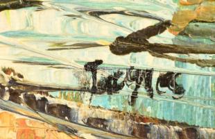 Jacques jelzéssel: Párizsi utcarészlet. Olaj, vászon-karton, keretben, 27×21,5 cm