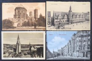 100 db RÉGI európai városképes lap / 100 pre-1945 European town-view postcards