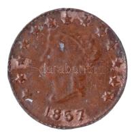 Amerikai Egyesült Államok / California 1857. Aranyérme Cu replikája T:2- USA / California 1857. Replica of gold coin Cu C:VF