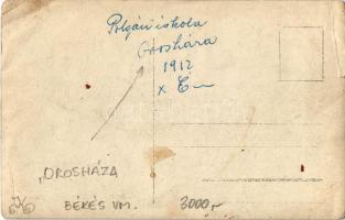 1912 Orosháza, a Polgári iskola foci pályája. photo (EB)