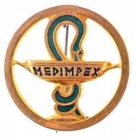 DN Medimpex aranyozott, festett fém jelvény (~31mm) T:1,1- tűt nem lehet a helyére pattintani