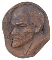 DN "*1870" Lenin Br plakett. Szign.: Boros (~87mmx~106mm) T:2-