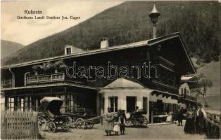 Kufstein (Tirol), Gasthaus Landl Besitzer Jos. Egger / hotel, inn, restaurant, carriages