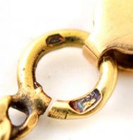 Arany (Au. ) 14 K lánc, cirkonnal és tenyésztett gyönggyel, jelzett, bruttó: 5,4 g