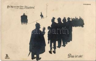 Ein Tag aus dem Leben eines Filmsterns / Silhouette art postcard s: Kirchbach