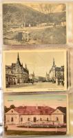 Kb. 507 db RÉGI magyar és történelmi magyar  városképes lap 4 db albumban  / Cca. 507 pre-1945 Hunga...