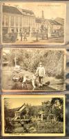Kb. 507 db RÉGI magyar és történelmi magyar  városképes lap 4 db albumban  / Cca. 507 pre-1945 Hunga...