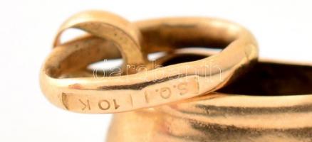 Arany (Au. ) 14 K cipő medál cirkonnal, jelzett, bruttó: 1,3 g